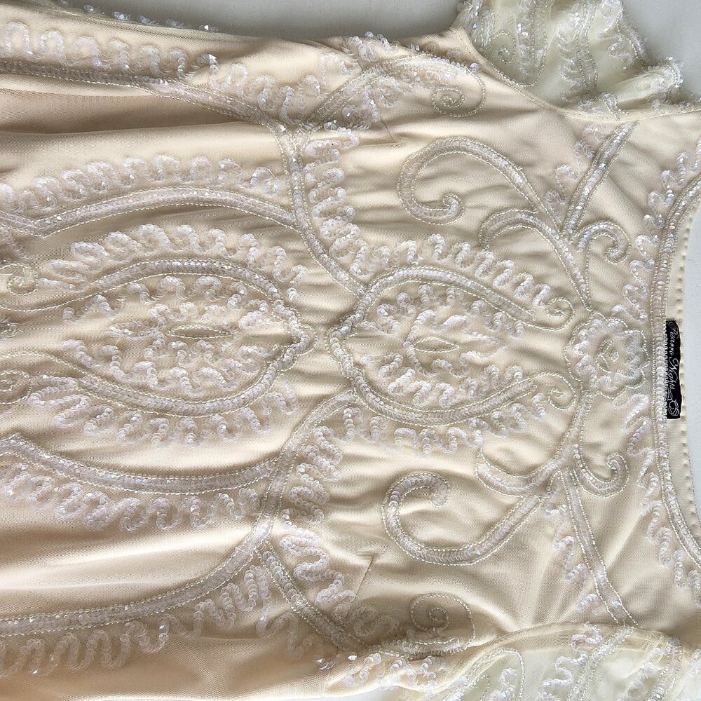 Pisarro Nights Beaded Cocktail/ Wedding/Holiday Dress Size 6 - Picture 8 of 15